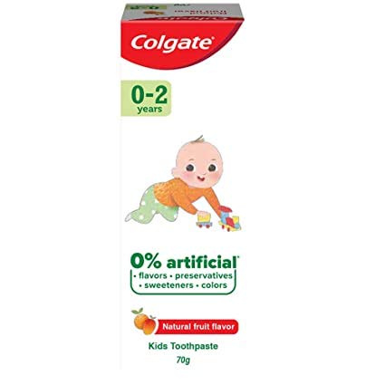 Colgate Toothpaste for Kids (0-2 years), Natural Fruit Flavour, 70gm