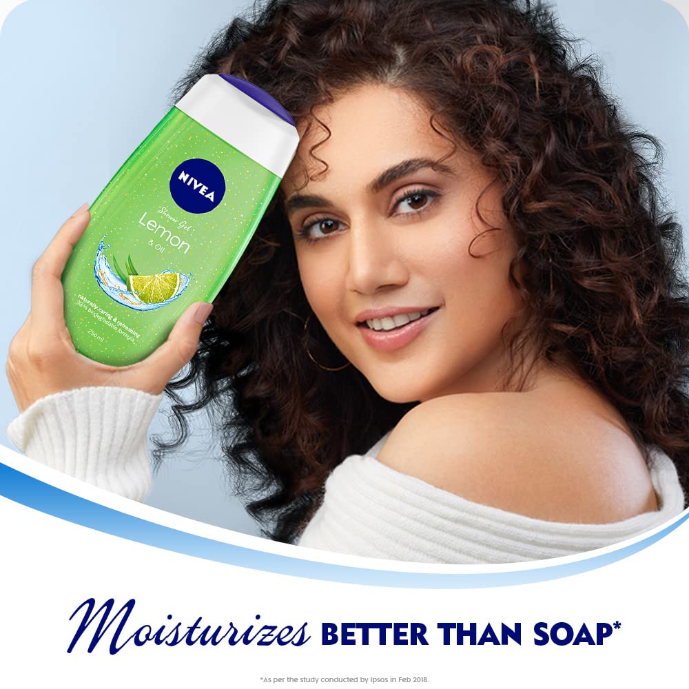 Nivea Body Wash Lemon & Oil Shower Gel - Pampering Care & Refreshing Scent - 250 ml