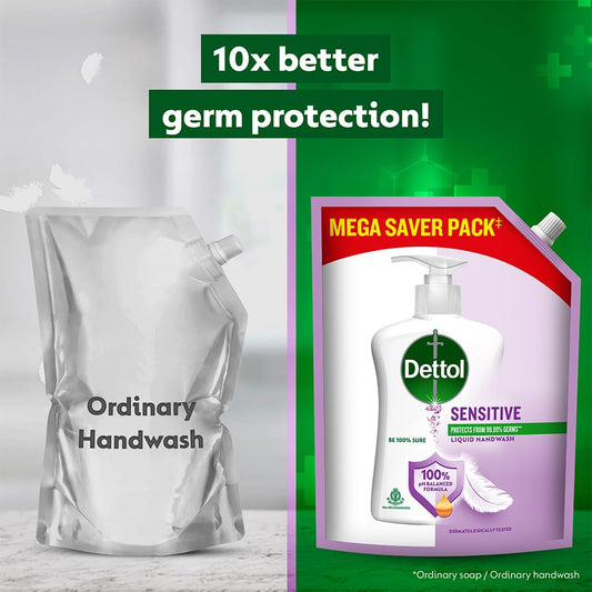 Dettol Liquid Hand wash, Sensitive, 1350ml