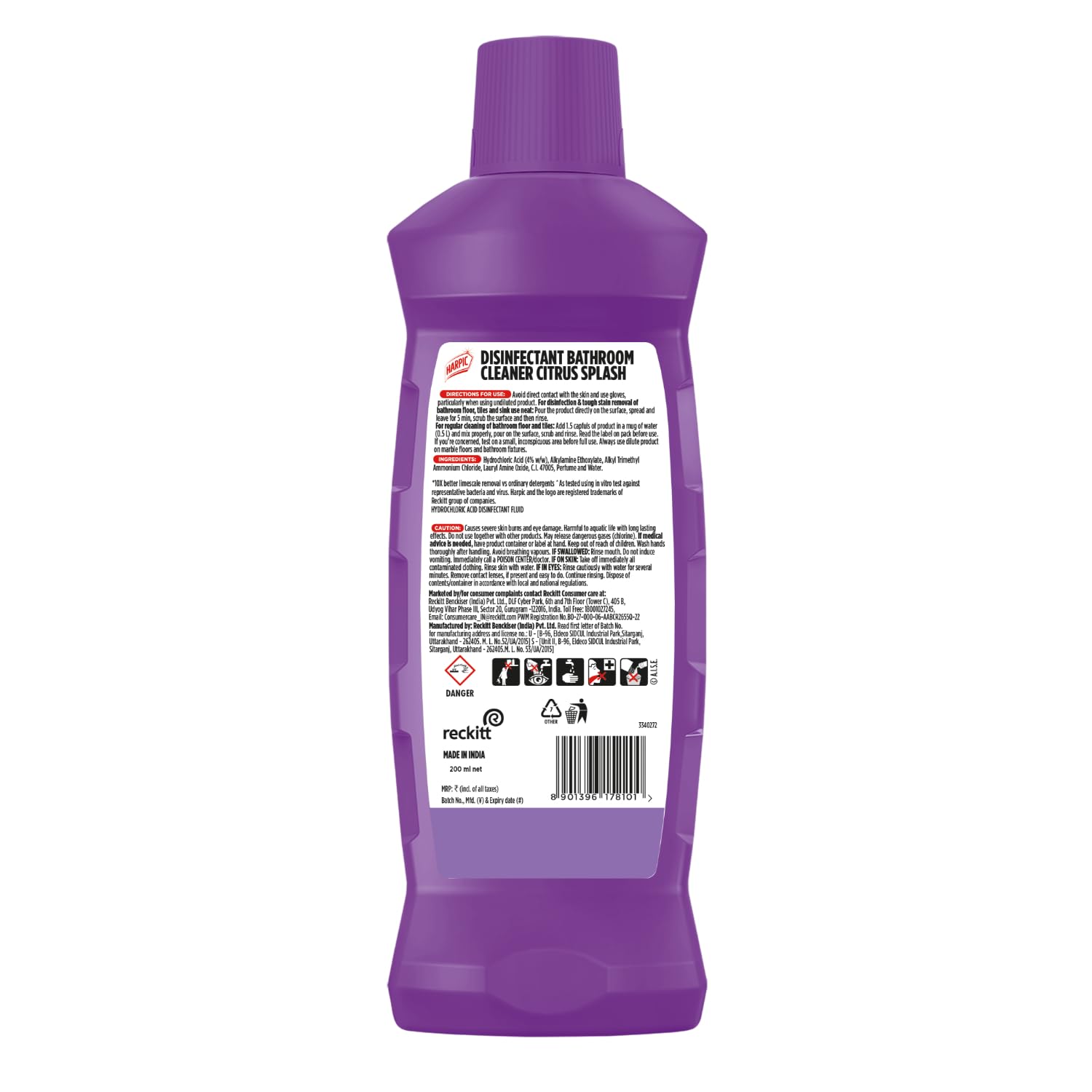 Harpic Bathroom Ultra 10X Tough Stain Remover Citrus 200ml