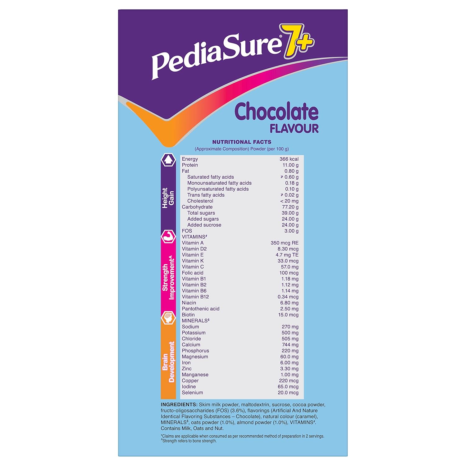PediaSure 7+ Specialized Nutrition Drink Chocolate Powder 800gm