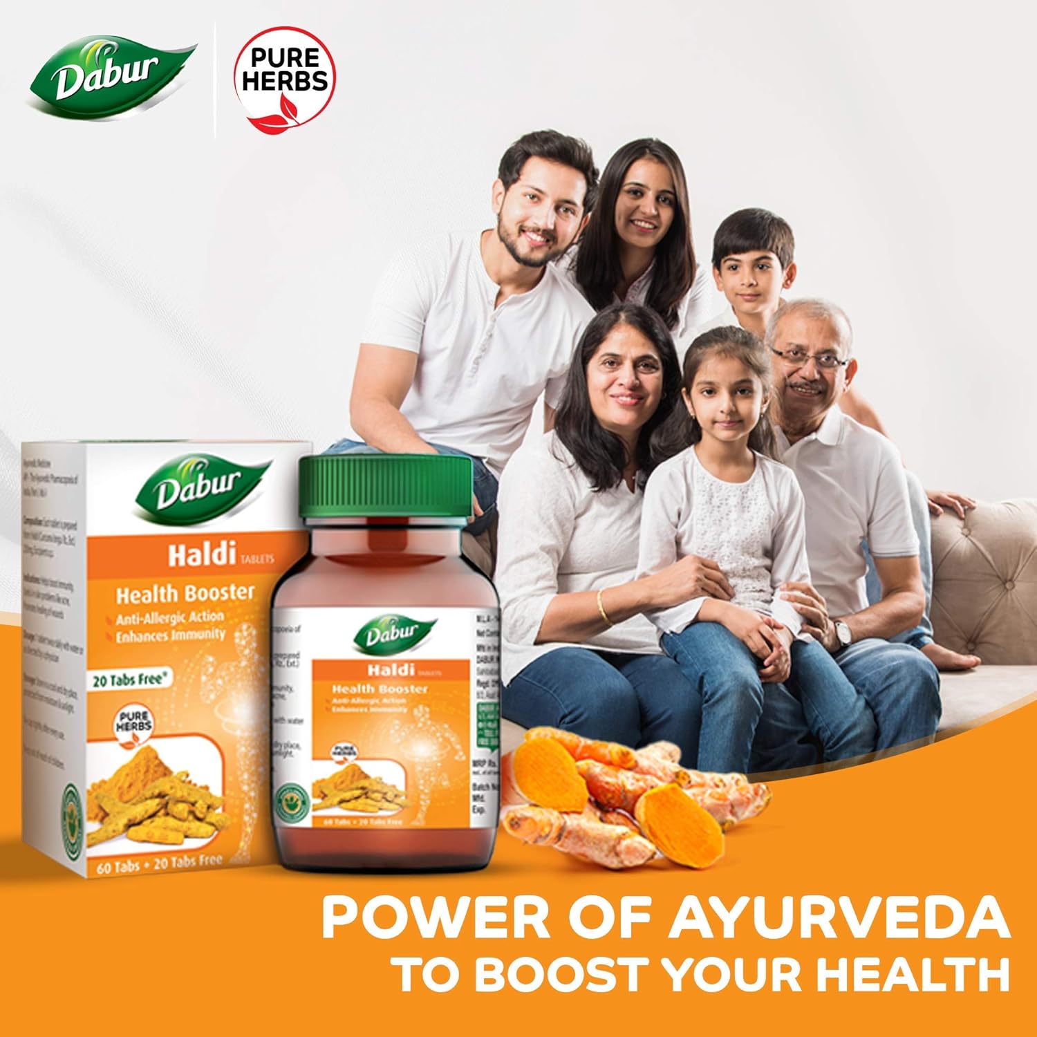 Dabur Haldi Tablets Health Booster - Pack of 1