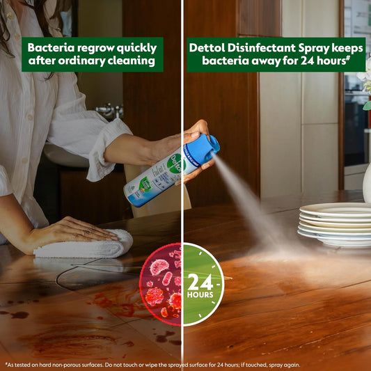 Dettol Disinfectant Sanitizer Spray Bottle | Kills 99.9% Germs & Viruses | Germ Kill on Hard and Soft Surfaces (Spring Blossom, 225ml)