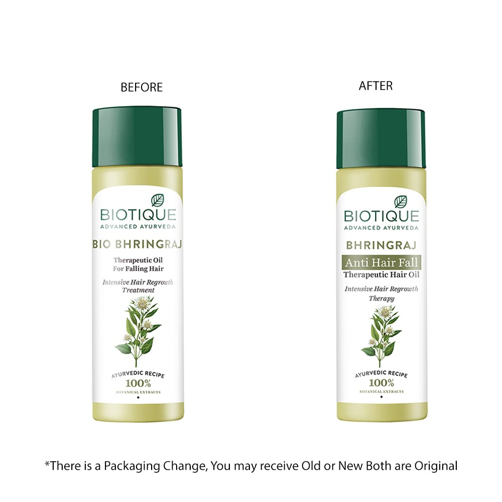 Biotique Bio Bhringraj Therapeutic Hair Oil for Falling Hair | Intensive Hair Regrowth Treatment | 200ml