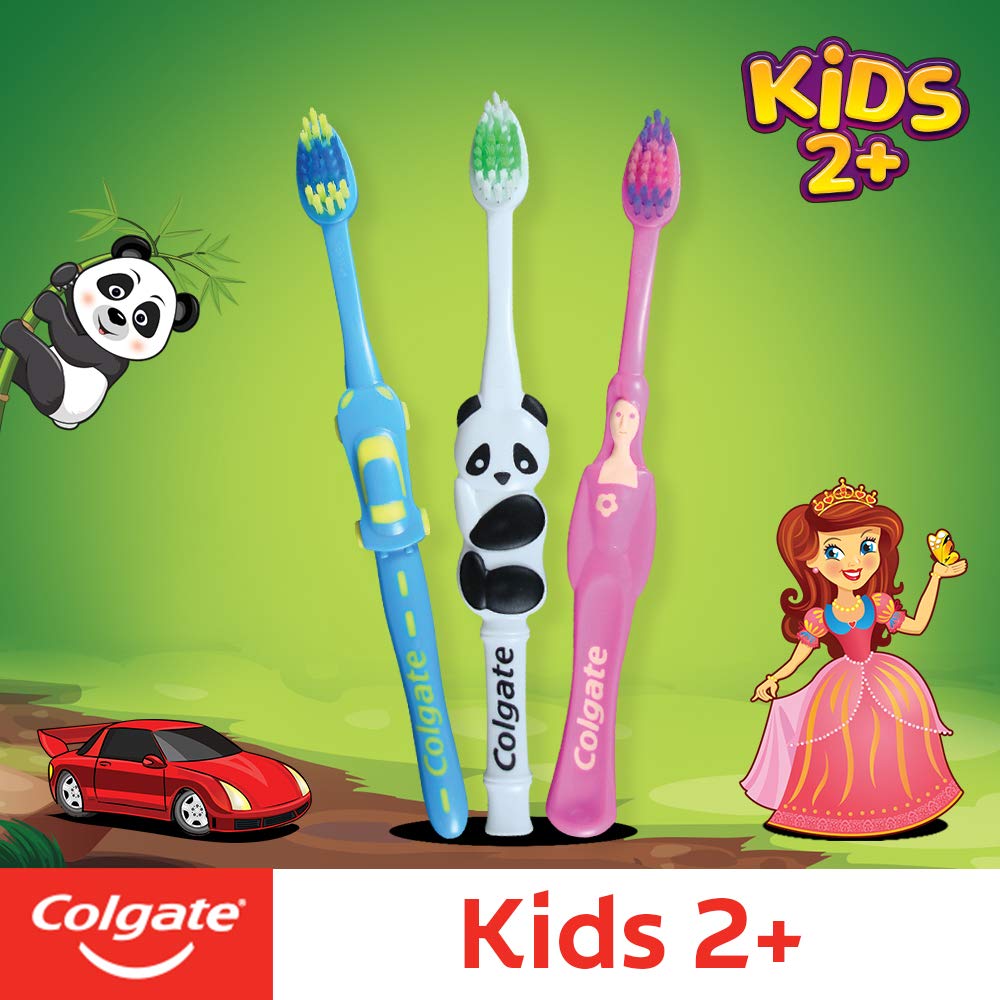 Colgate Toothbrush for Kids 2+ years, 3Pcs | Multicolor