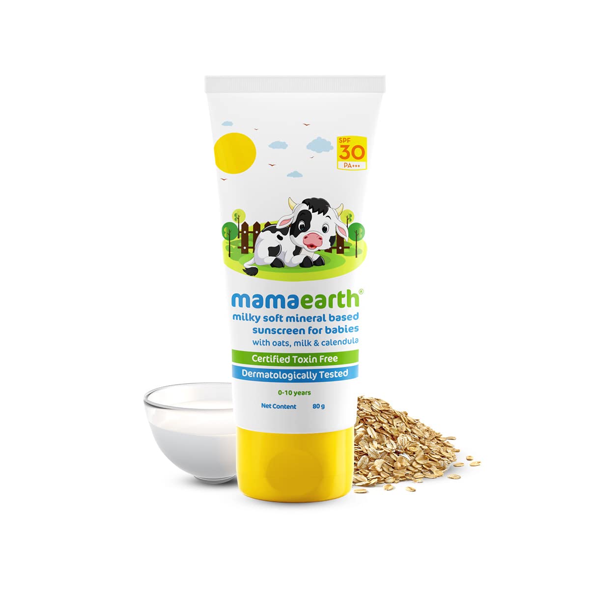 Mamaearth Milky Soft Mineral Based Sunscreen SPF 30 & PA+++ 80gm
