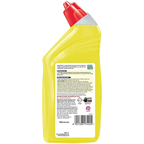 Harpic Organic Active Disinfectant Toilet Cleaner Liquid, Citrus, 500 ml