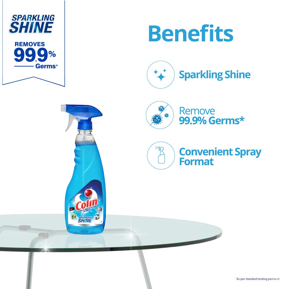 Colin Glass and Surface Cleaner Liquid Spray, Regular - 125 ml