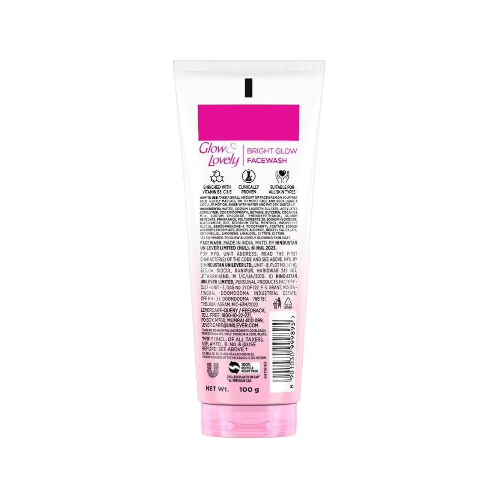 Glow & Lovely Bright Glow Facewash 100g
