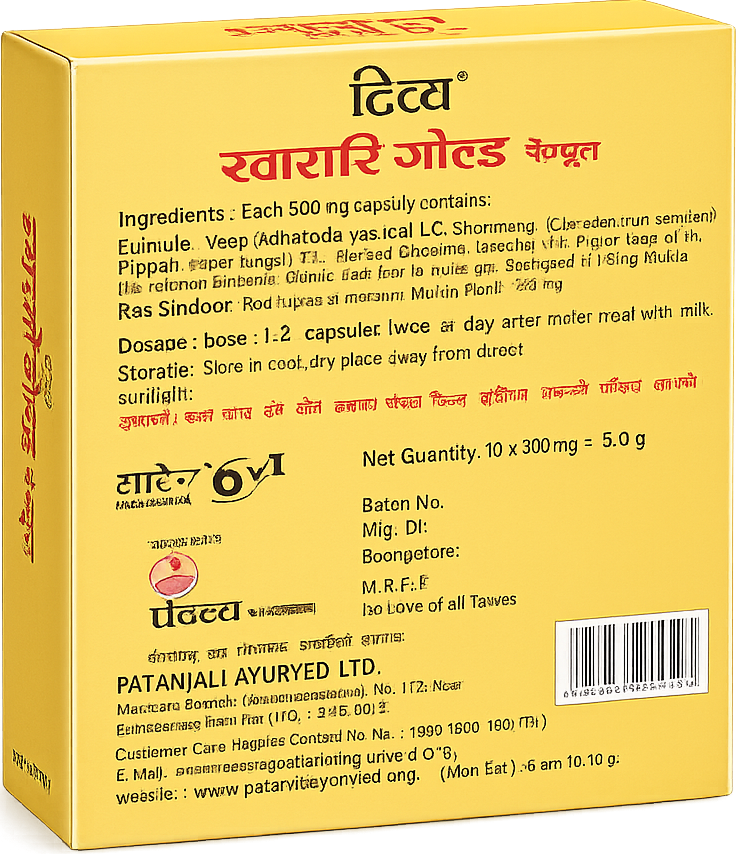 Patanjali Divya Swasari Gold - 20 Caps
