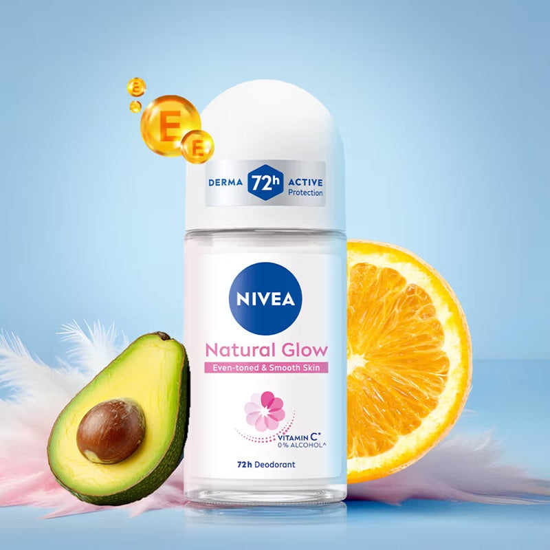Nivea Natural Glow Smooth Skin Deodorant Roll On For Women - 50 ml