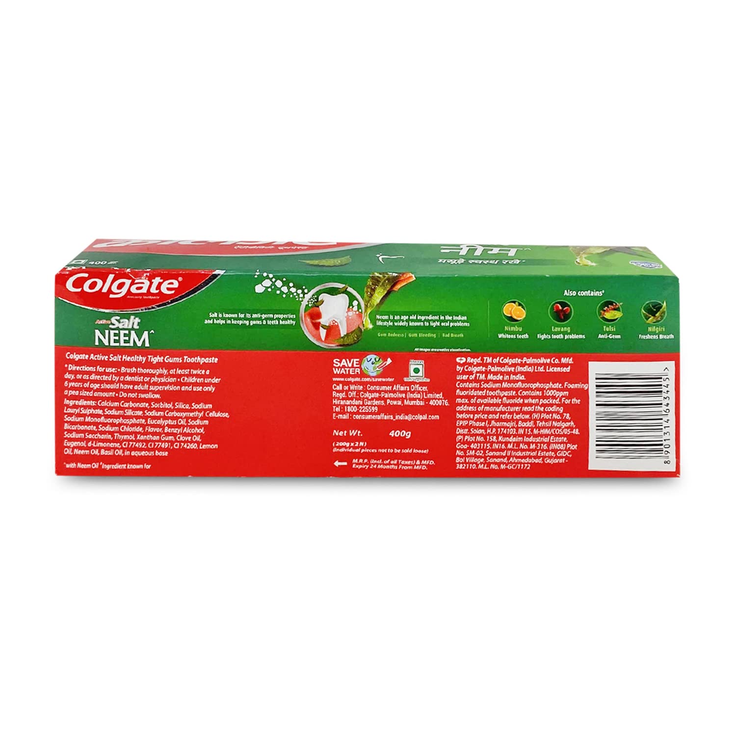 Colgate Active Salt Neem Toothpaste 400G