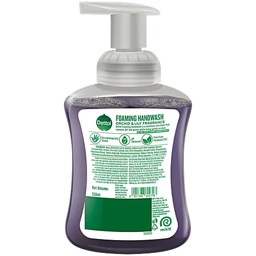 Dettol Orchid & Lily Fragrance Foaming Handwash, 250 ml