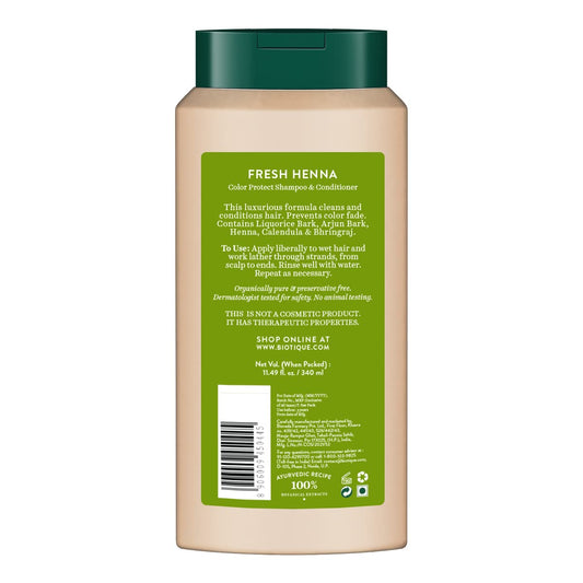Biotique Bio Henna Leaf Fresh Texture Shampoo & Conditioner, 340 ml