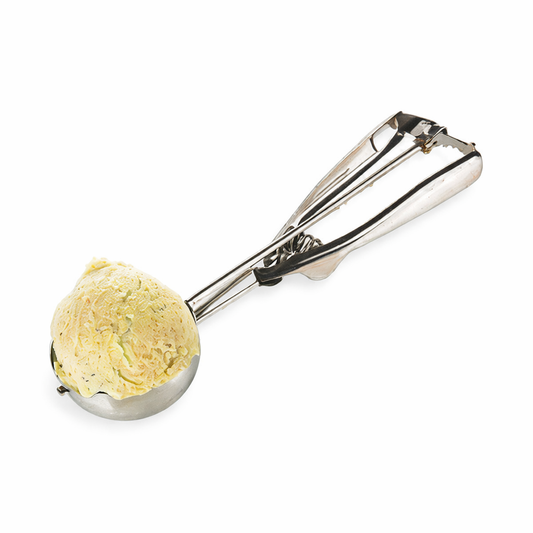 Stainless Steel Ice Cream Scoop with Trigger Release – Heavy Duty Spring Action Scooper