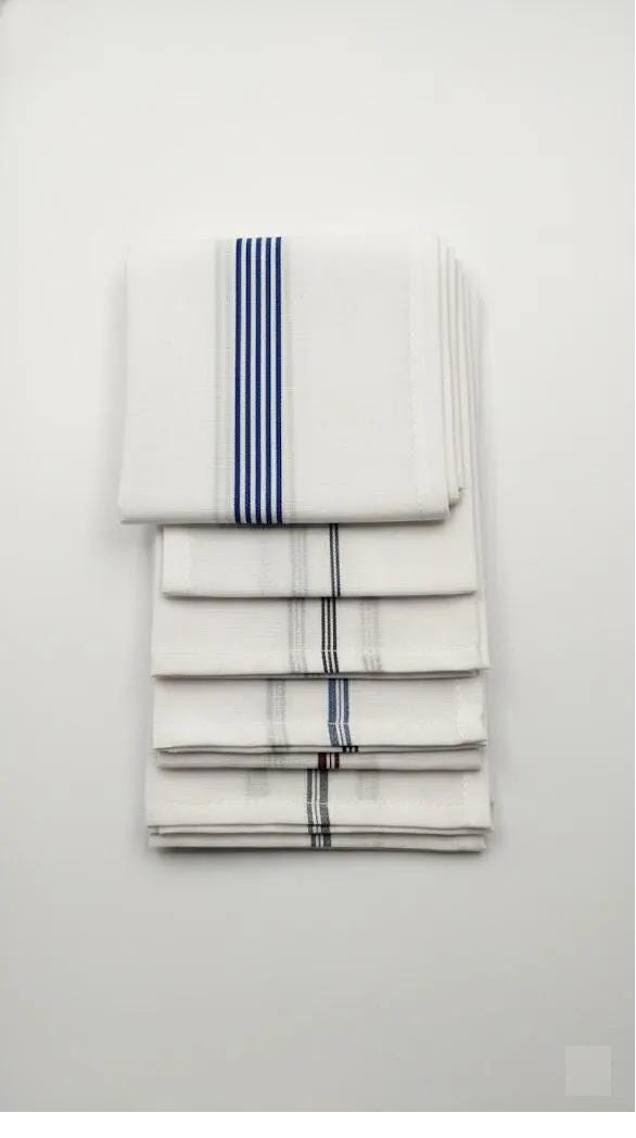 White King Size 100% Cotton Handkerchiefs | Large Men's Hankies 45 CM | Oversized 12 PCS