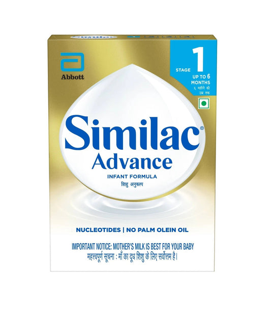 Similac Advance Stage 1 Infant Formula, Up to 6 Months, 400g Refill