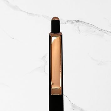 Matte Black Metallic Ball Pen with Glossy Rose Gold Clip