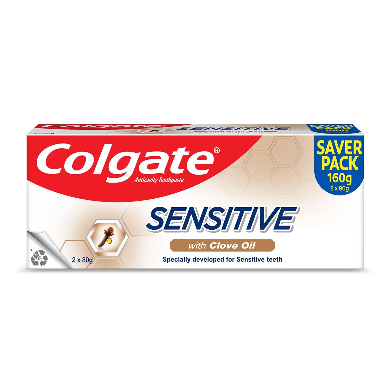 Colgate Sensitive Toothpaste with Clove Oil, for Sensitivity Relief, 160g