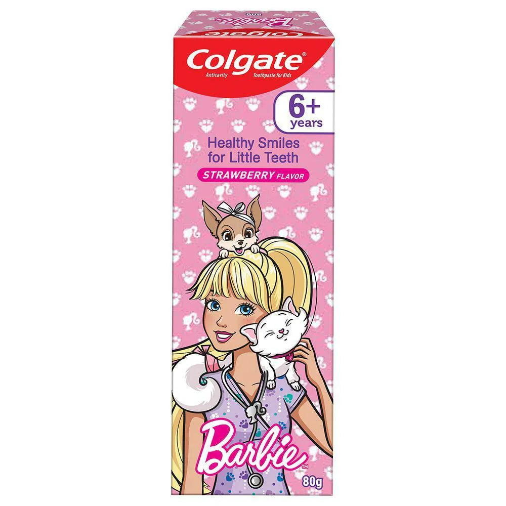 Colgate Strawberry Flavour Barbie Kids Toothpaste 80 g (6+Y)