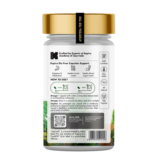 Kapiva Ayurveda Dia Free Capsules - 60 caps