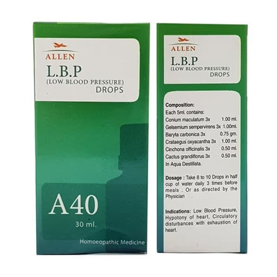 Allen A40 Low Blood Pressure (LBP) Drops (30ml)