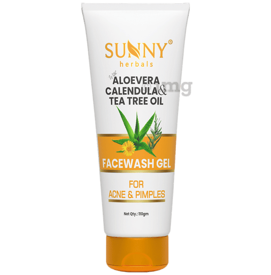Bakson's Sunny Herbals Face Wash Gel With Aloevera, Calendula & Tea Tree Oil - 100 gm