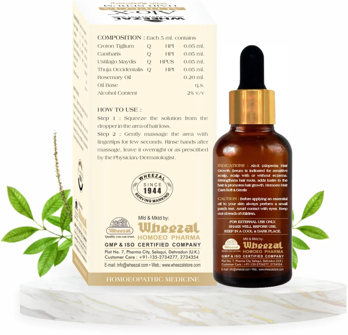 Wheezal Alo-X Alopecia Hair Serum - 30 ml
