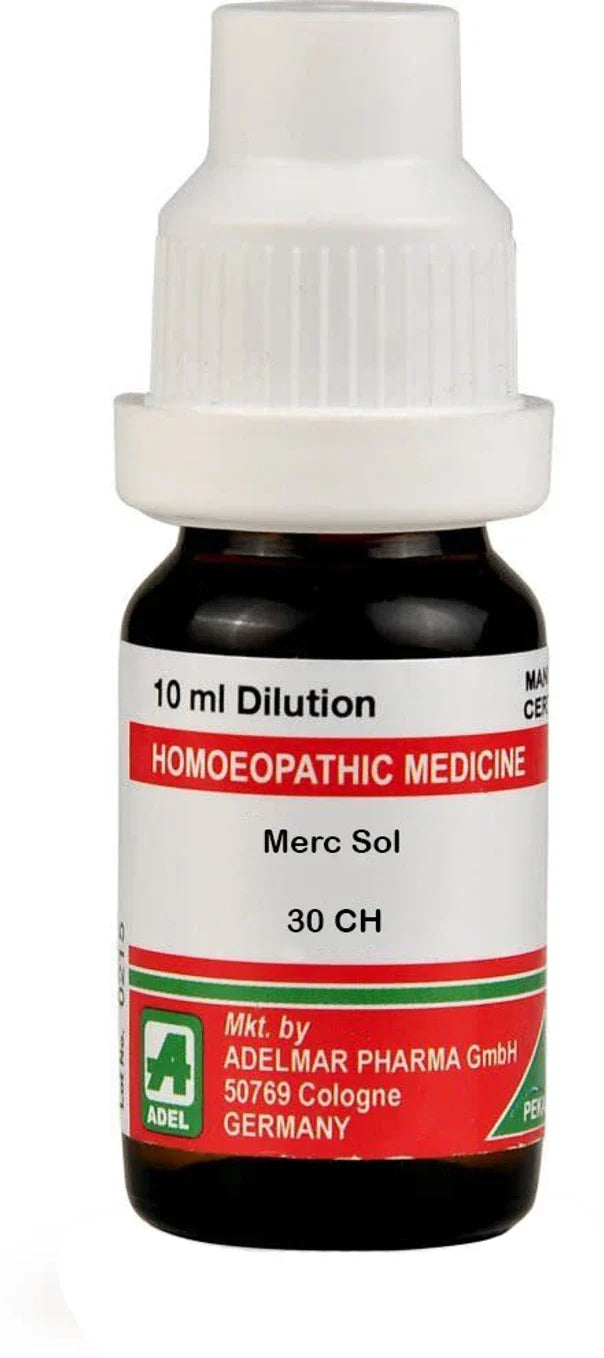 Adel Homeopathy Merc Sol Dilution - 30 CH - 10 ml