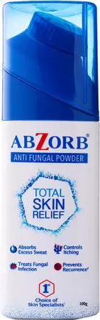 Abzorb Anti Fungal Dusting Powder 100gm For excess sweat, fungal infections, chafing, rash and itching