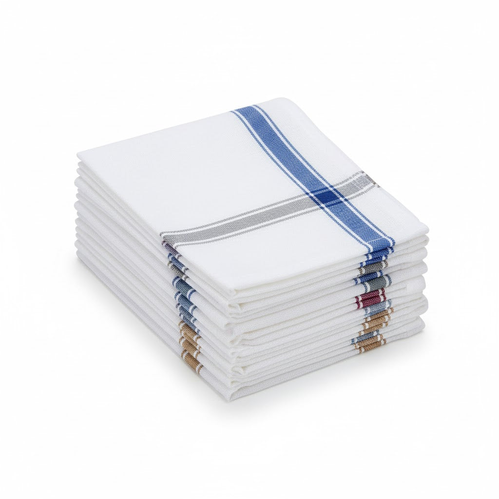White King Size 100% Cotton Handkerchiefs | Large Men's Hankies 45 CM | Oversized 12 PCS