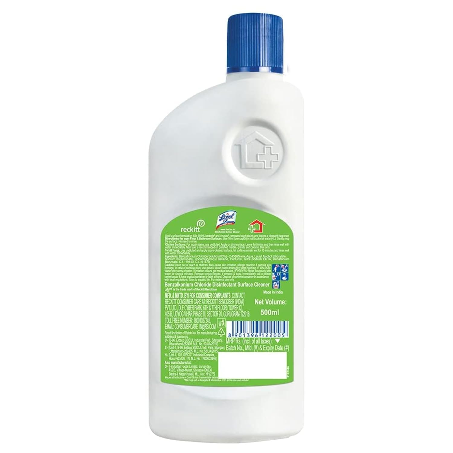 Lizol Disinfectant Surface & Floor Cleaner Liquid, Pine - 500 ml