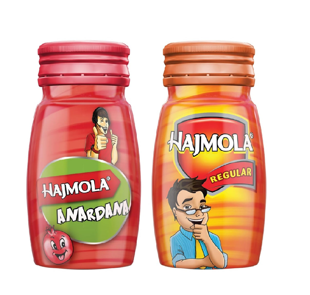 Dabur Hajmola Tasty Digestive Tablets (Anardana Flavour) - 120 Tabs & Dabur Hajmola Tasty Digestive Tablets (Regular Flavour) - 120 Tabs