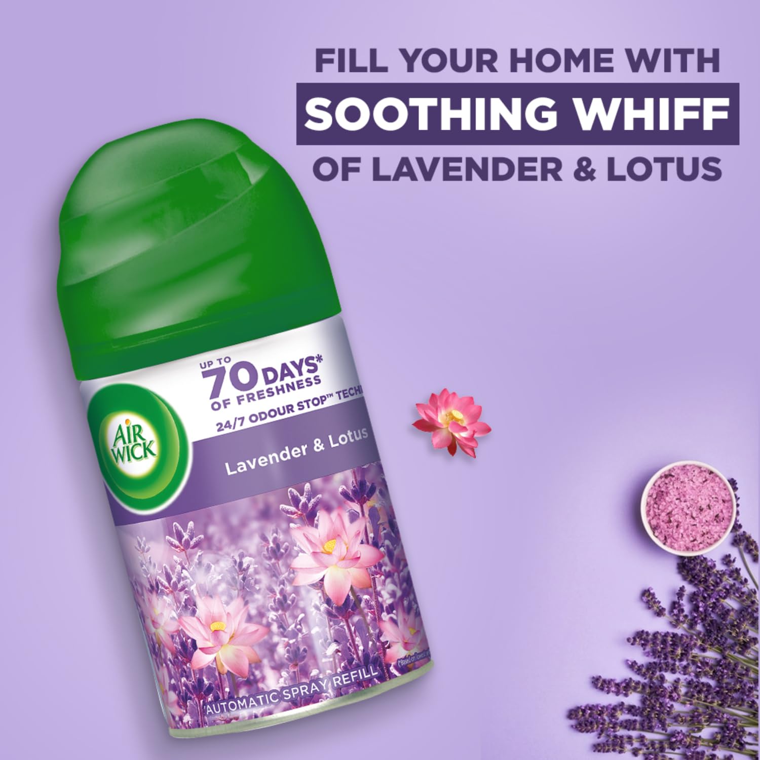 Air Wick 250 ml - Lavender & Lotus, Freshmatic Automatic Air Freshener Refill