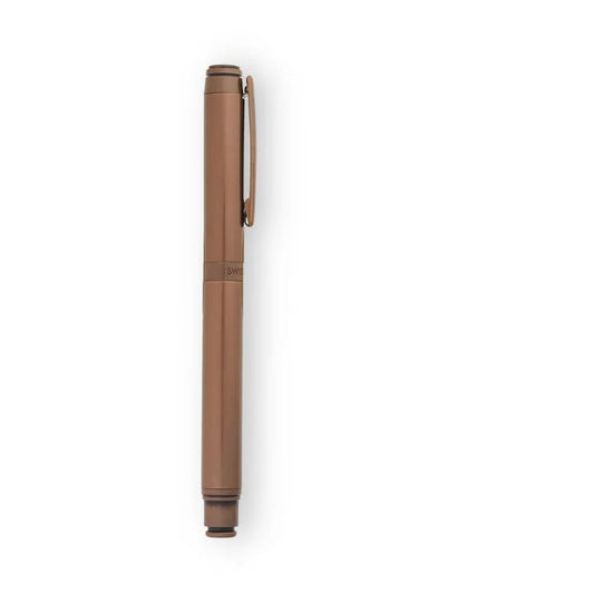 Swissbrand Legacy 2502 Premium Pen – Matte Brown Lacquer Finish, Smooth Writing, Elegant Gift Pen, Blue Ink (Fountain Pen)