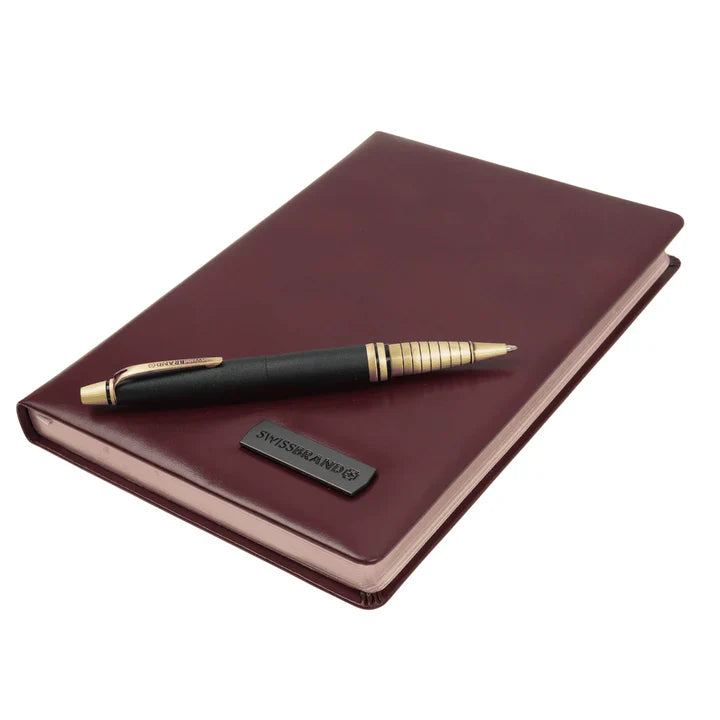 SWISSBRAND Gifting G02 Brown Diary with Pen