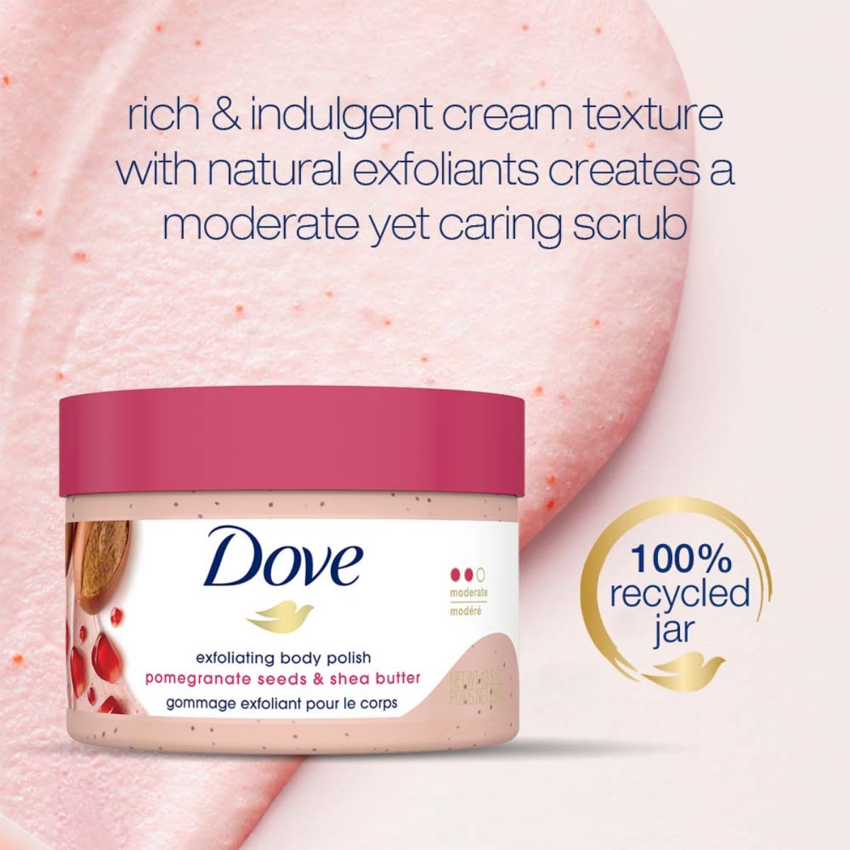 Dove Exfoliating Body Polish Scrub - Pomegranate Seeds & Shea Butter - 298 gm