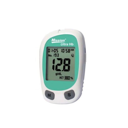 Mission Ultra Hemoglobin & Hematocrit Testing Device.