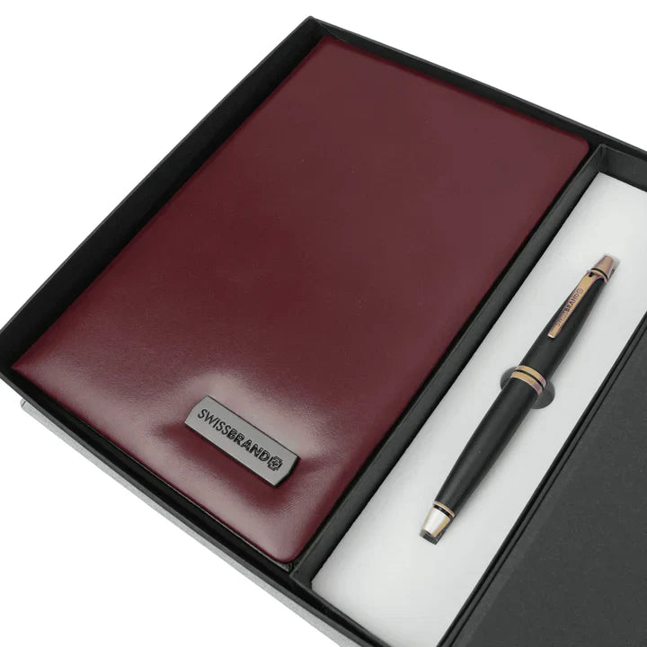 SWISSBRAND Gifting G02 Brown Diary with Pen
