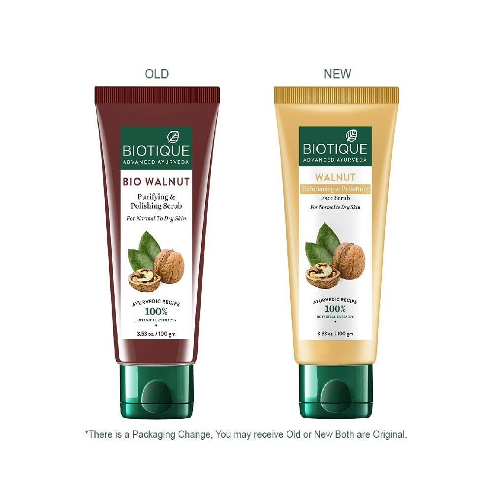 Biotique Walnut Exfoliating & Polishing Face Scrub For Normal to Dry Skin, 100gm