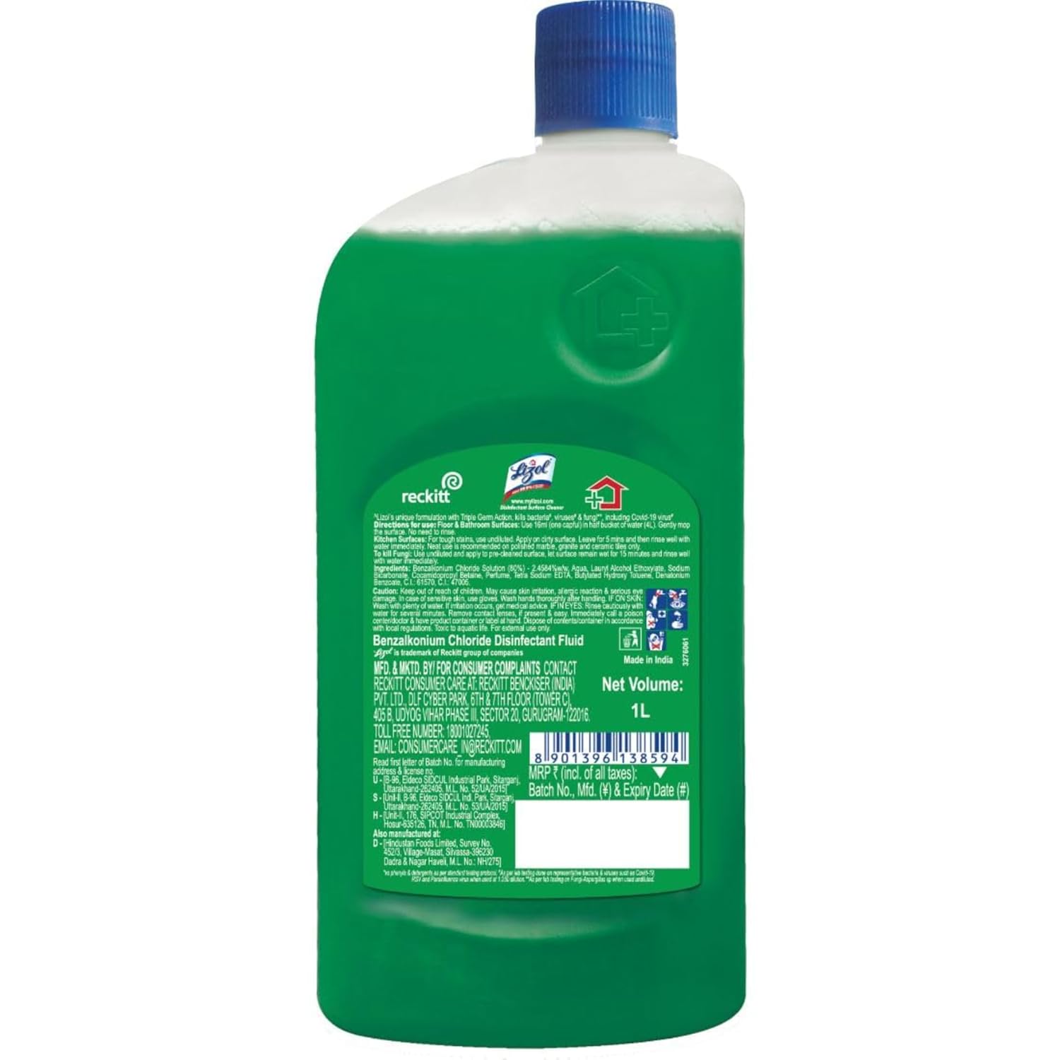 Lizol Disinfectant Surface & Floor Cleaner Liquid, Jasmine - 1 Litre