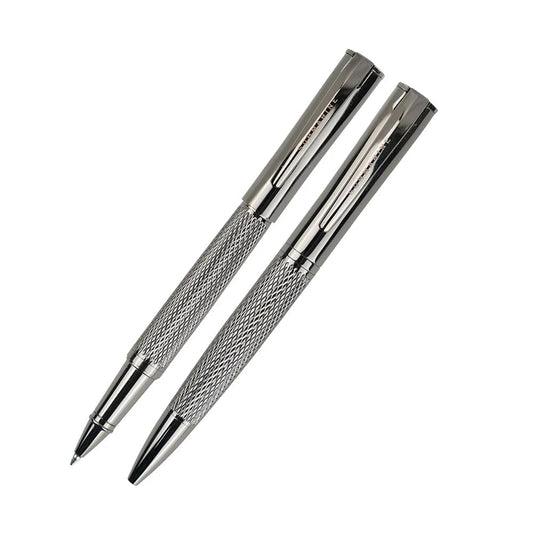 Submarine 1013 Silver Metal Ballpoint and Roller Pen Combo Set