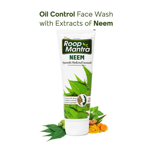 Roop Mantra Face Wash | Neem for Acne & Pimples, Anti Bacterial Skin | 115ml