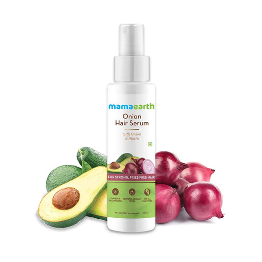 Mamaearth Onion Hair Serum with Biotin | Frizz-Free Hair | 100 ml