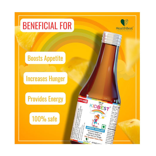 HealthBest Kidbest Appetite Stimulant Syrup for Kids - 200 ml