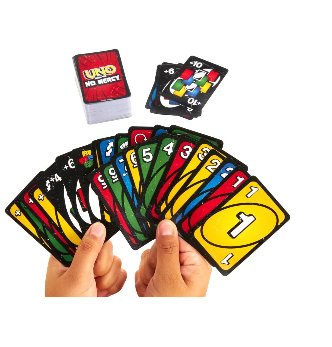 UNO Show em No Mercy Card Game for Kids, Adults & Family Night, Parties and Travel (Pack of 2)
