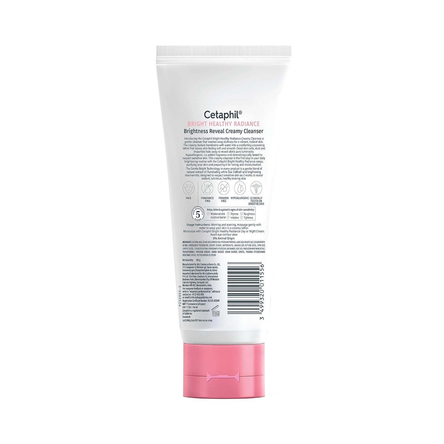 Cetaphil Bright Healthy Radiance Brightness Reveal Creamy Cleanser - 100 gm