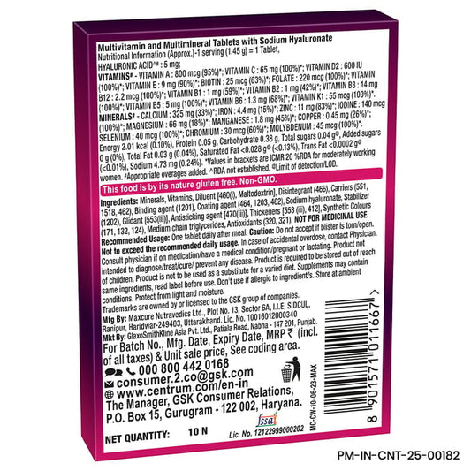 Centrum Women Vegetarian Tablets for Muscles, Heart, & Immunity | World's No.1 Multivitamin & Multimineral