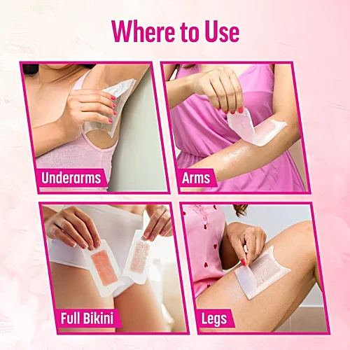Veet Ready To Use Wax Strips For Normal Skin - Up To 28 days Of Smoothness, 8 pcs