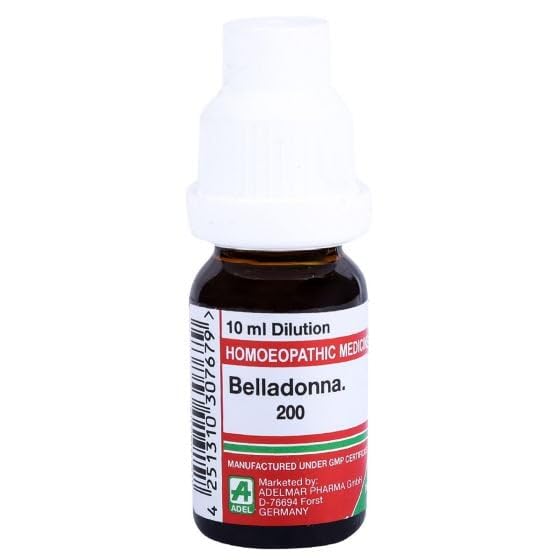 Adel Homeopathy Belladonna Dilution - 10 ml - 200 CH
